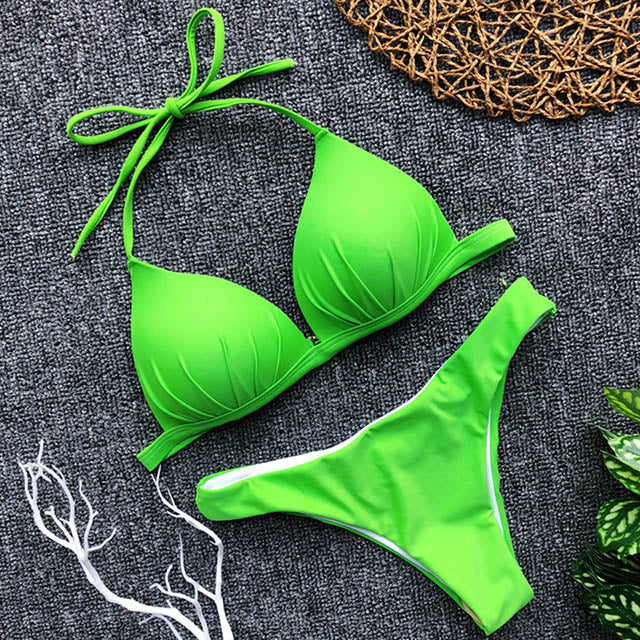 One-piece bra hanging neck bikini - Image 4