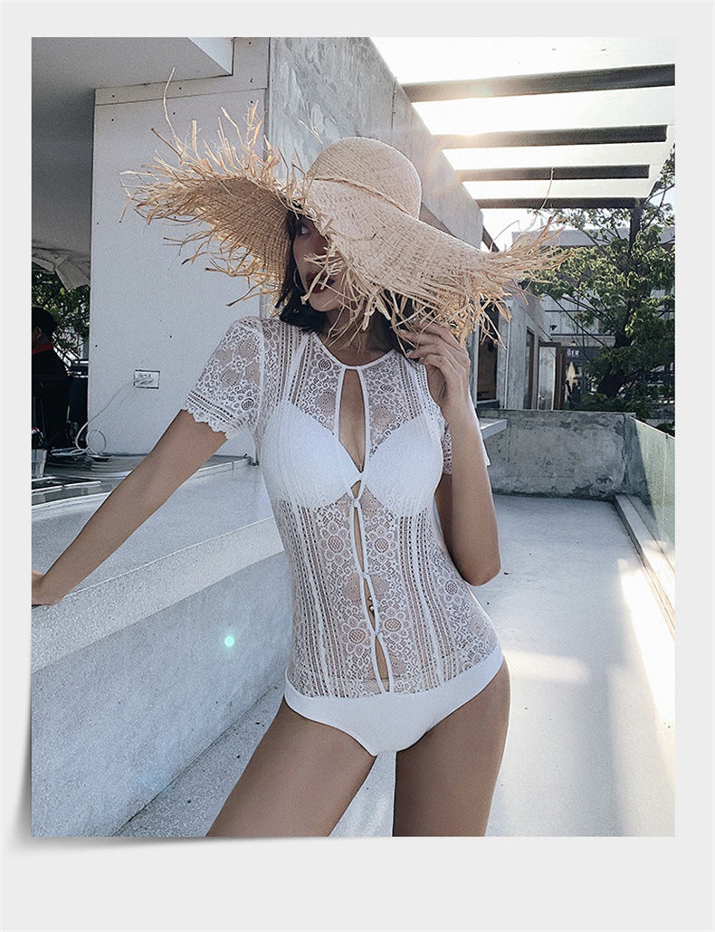 Lace cut out one piece swimsuit - Image 7