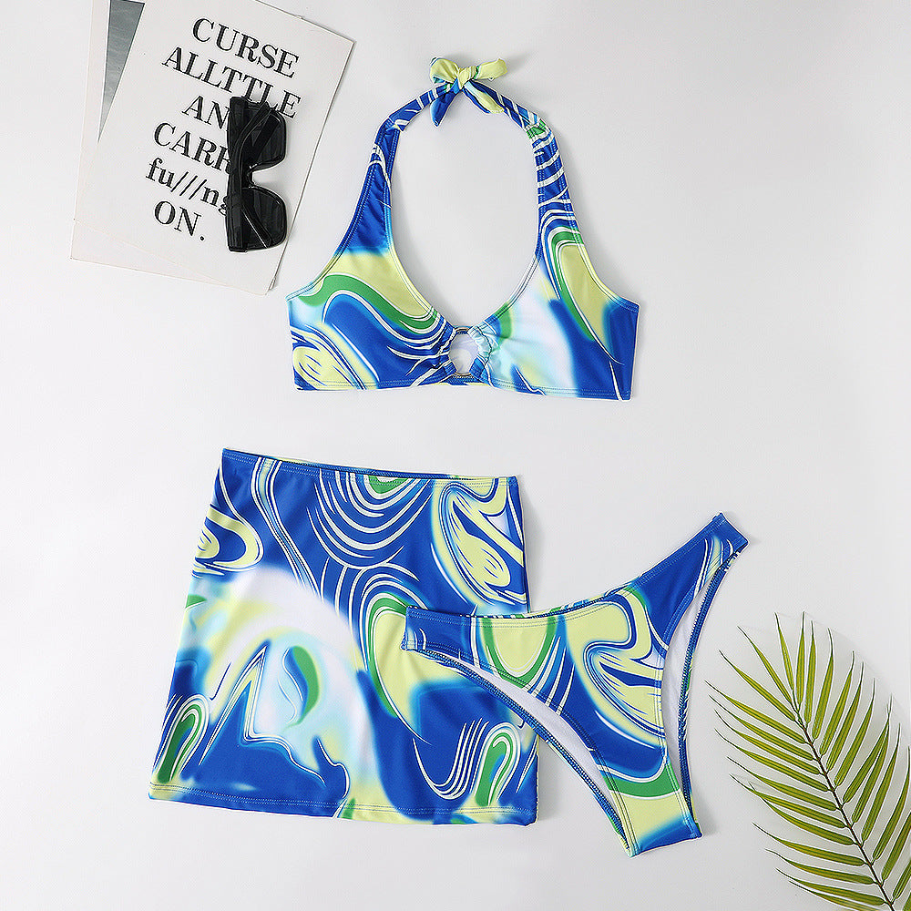 Women's New Swimsuit Three Piece Bikini Skirt - Image 8