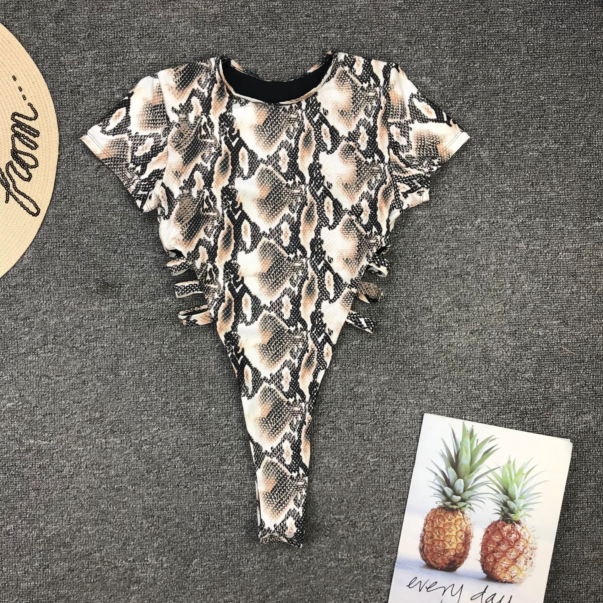 One-piece swimsuit snake pattern one-piece bikini - Image 3