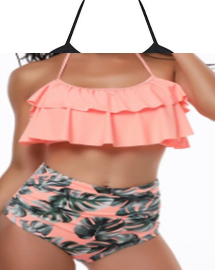 Ruffled flounced high waist bikini - Image 3