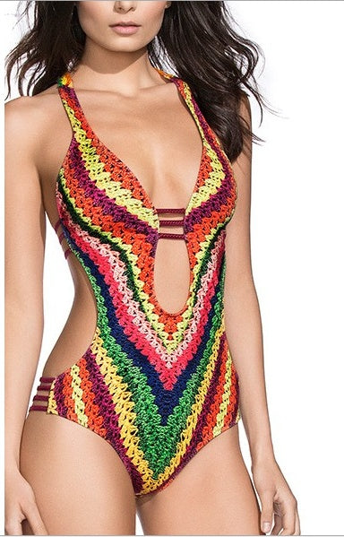 Printed Bikini Women's One Piece Swimsuit - Image 3