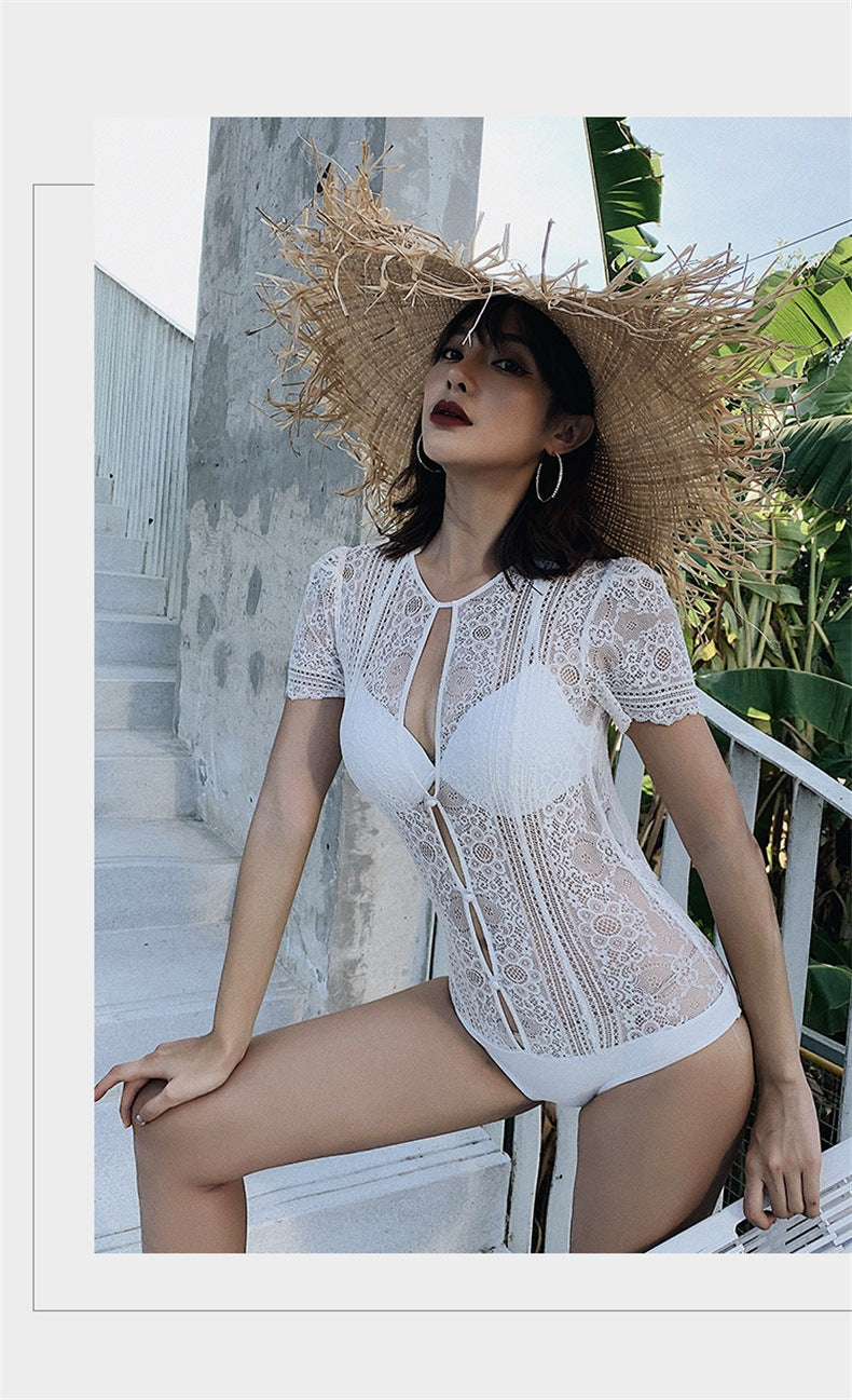 Lace cut out one piece swimsuit - Image 6