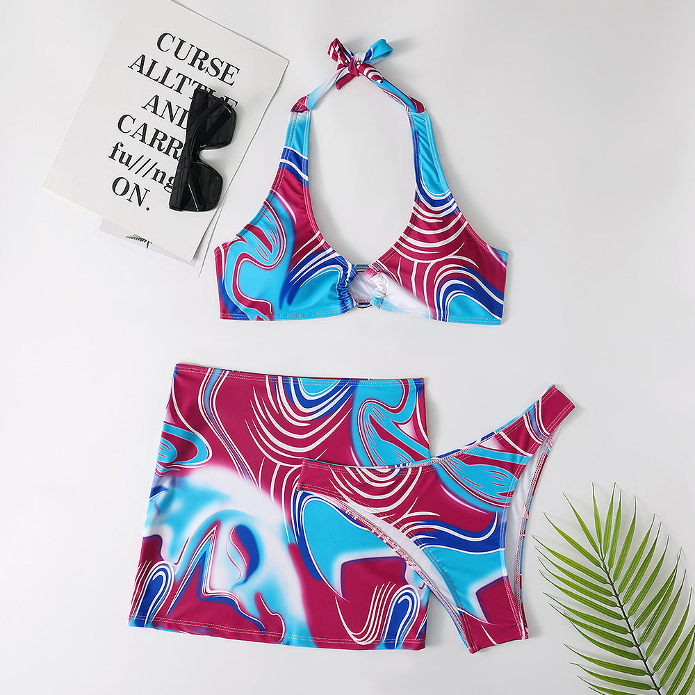 Women's New Swimsuit Three Piece Bikini Skirt - Image 7