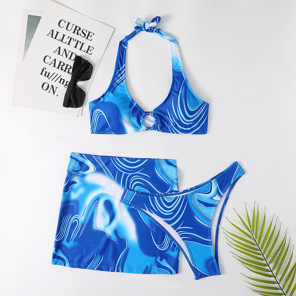 Women's New Swimsuit Three Piece Bikini Skirt - Image 3